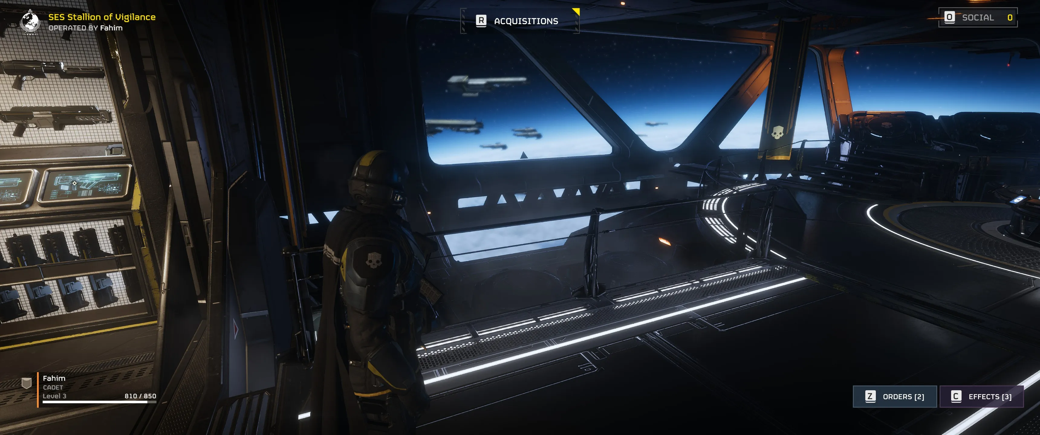 Ship loadout before each mission